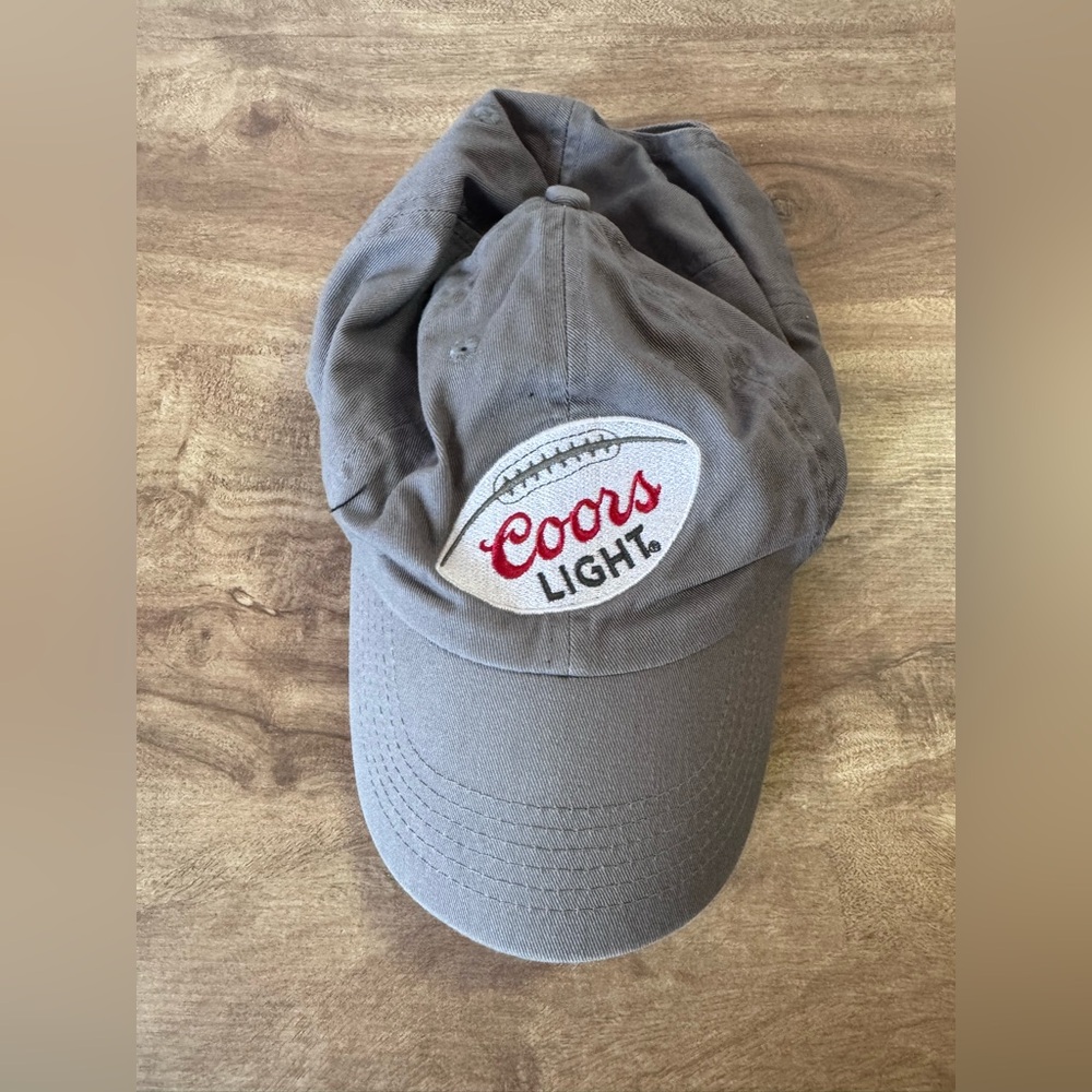 Coors Light Grey Hat Cap Adjustable Baseball hat Cap Vintage